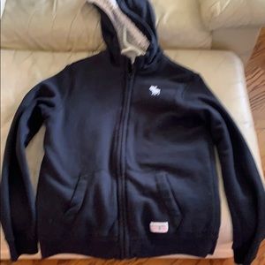Abercrombie boys fleece hooded jacket. Gently used